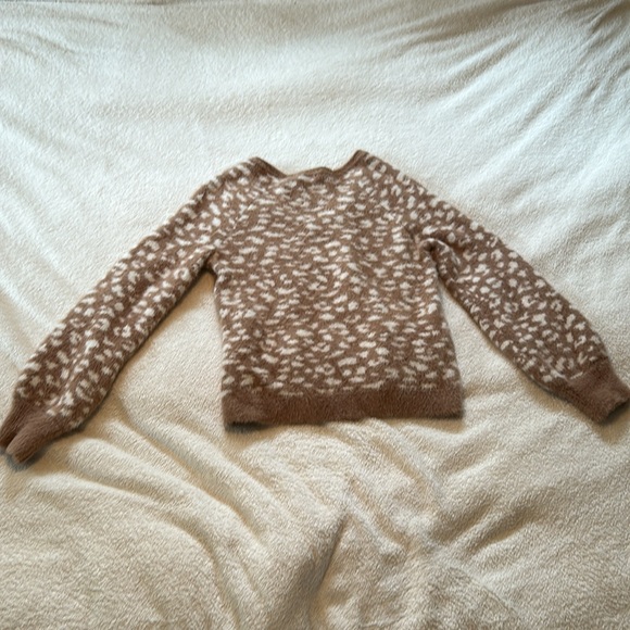 Abercrombie & Fitch Women’s Sweater Soft A&F collection Small Tan & White - Picture 4 of 5